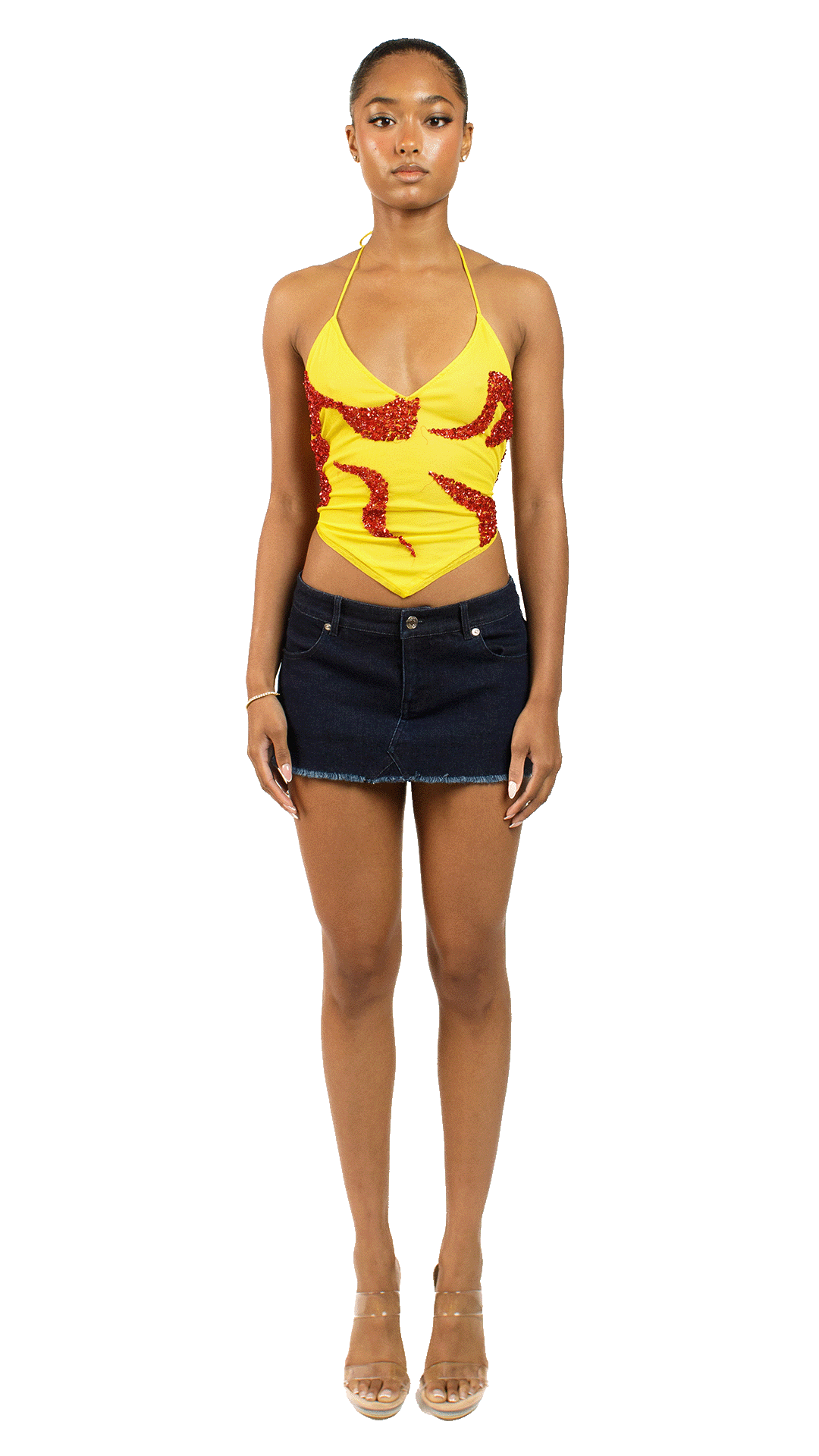 Third image for Amalfi Yellow Kiki Top